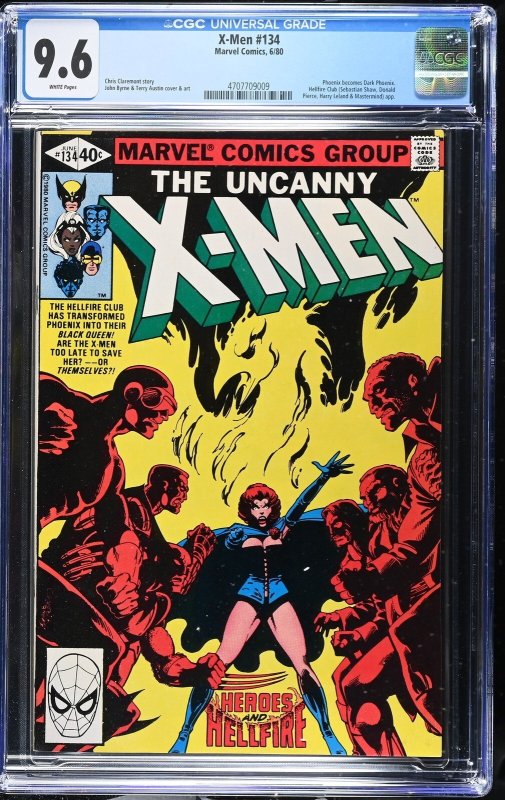 X-Men #134 (Marvel Comics, 1980), CGC 9.6 graded comic book, Universal Blue label — front cover in its holder