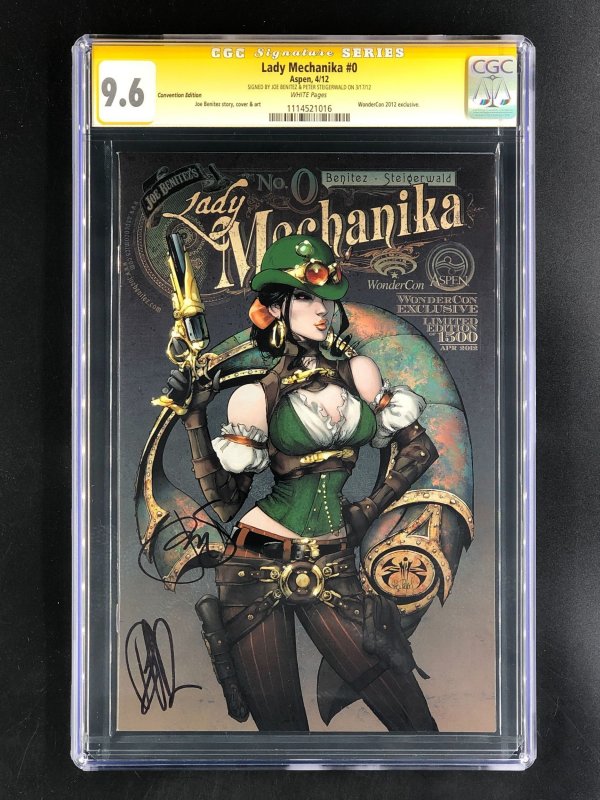 Lady Mechanika #0 (2012), CGC 9.6 graded comic book — front cover in its holder
