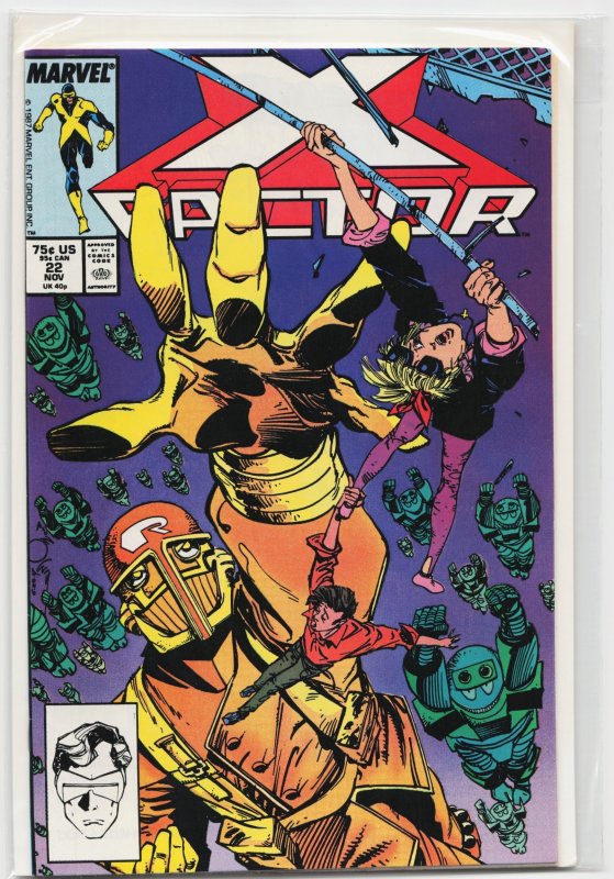 X-Factor #22 (Marvel Comics, 1987), raw, ungraded comic book — front cover