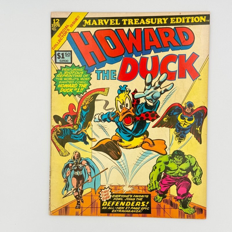 Marvel Treasury Edition #12 (Marvel Comics, 1976), raw comic book in VG condition — front cover