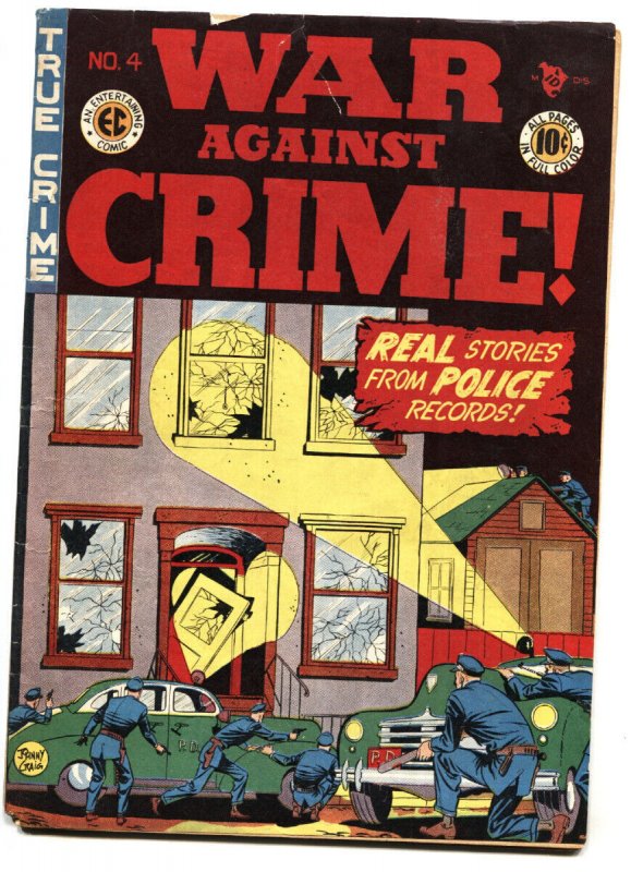 War Against Crime #4 (1948), raw, ungraded comic book — front cover