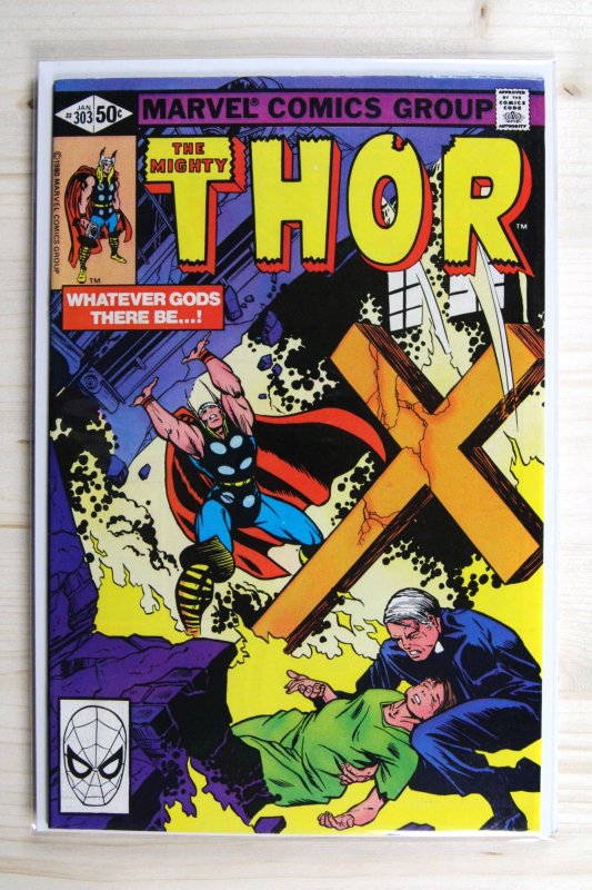 Thor #303 (Marvel Comics, 1981), raw comic book in VF+ 8.5 condition — front cover