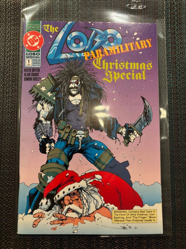 Lobo Paramilitary Christmas Special (1991) (1991), raw, ungraded comic book — front cover