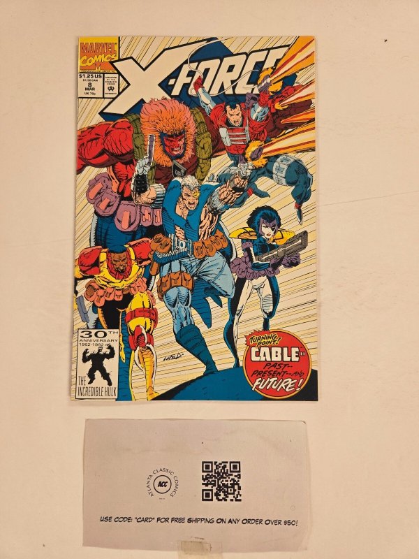 X-Force #8 (Marvel Comics, 1991), raw comic book in NM condition — front cover