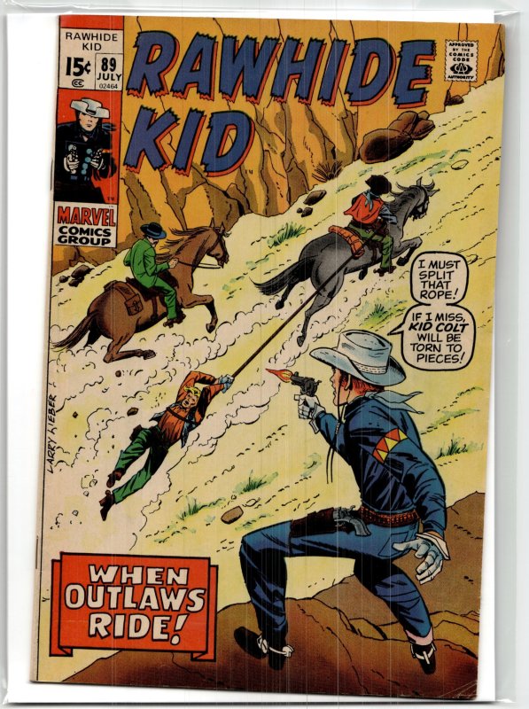 The Rawhide Kid #89 (Marvel Comics, 1971), raw, ungraded comic book — front cover