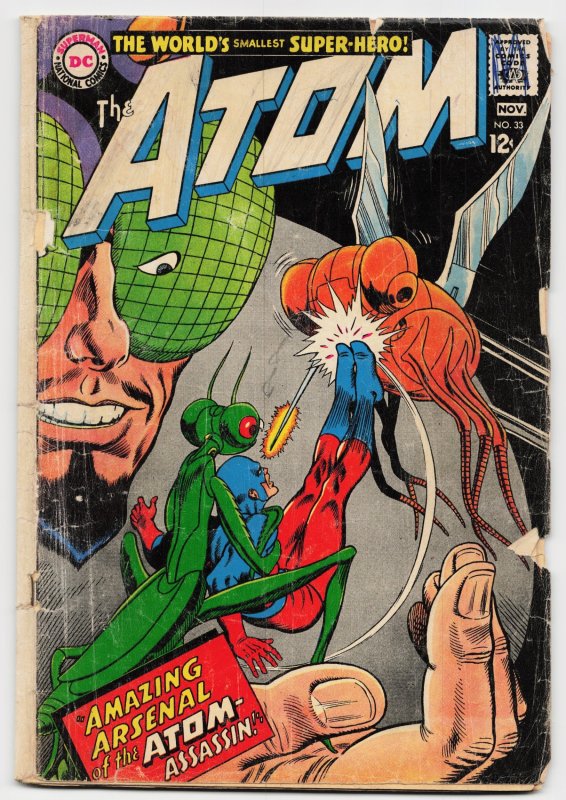 The Atom #33 (DC Comics, 1967), raw, ungraded comic book — front cover