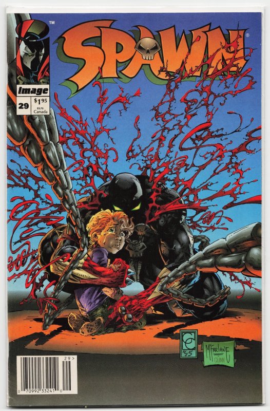 Spawn #29 (Image Comics, 1995), raw, ungraded comic book — front cover