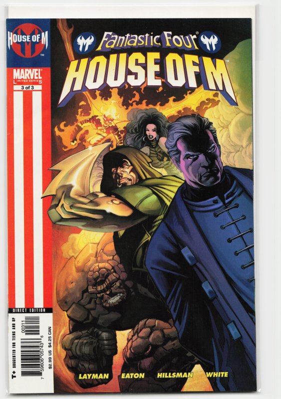 Fantastic Four: House of M #3 (Marvel Comics, 2005), raw, ungraded comic book — front cover