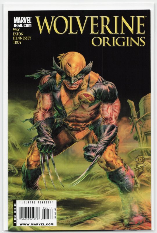 Wolverine: Origins #37 (Marvel Comics, 2009), raw, ungraded comic book — front cover