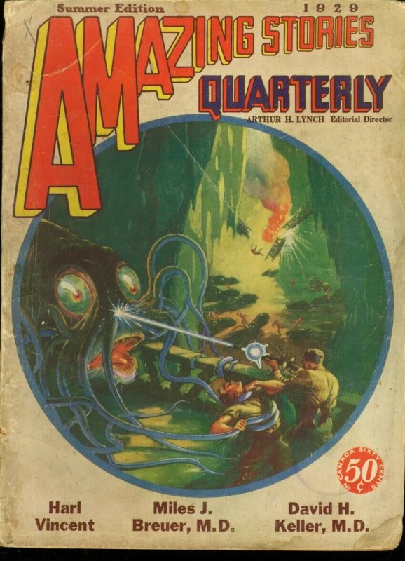 Amazing Stories Quarterly 1929 Sum-Wild Cover G/vg, raw comic book in VG condition — front cover