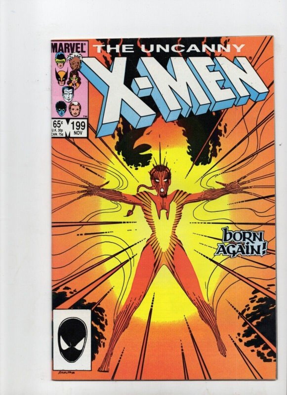 Uncanny X-Men #199 (Marvel Comics, 1985), raw comic book in NM- 9.2 condition — front cover