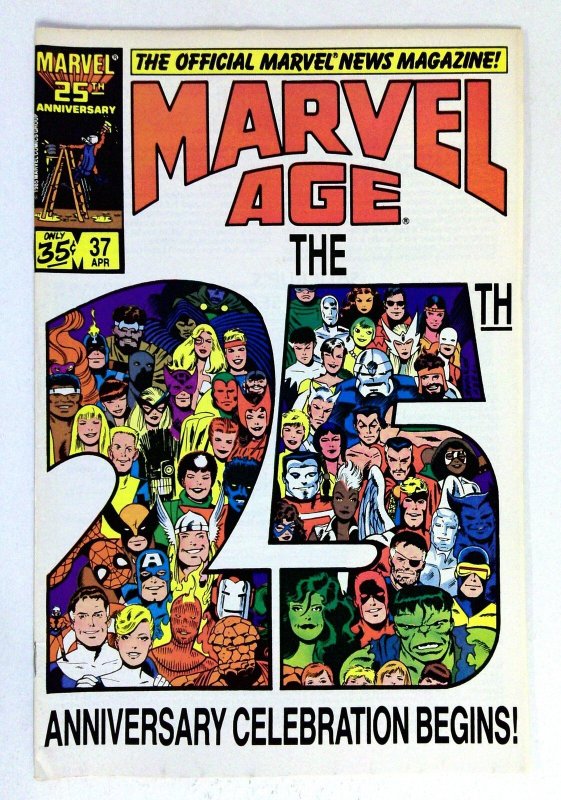 Marvel Age #37 (Marvel Comics, 1986), raw comic book in VF condition — front cover