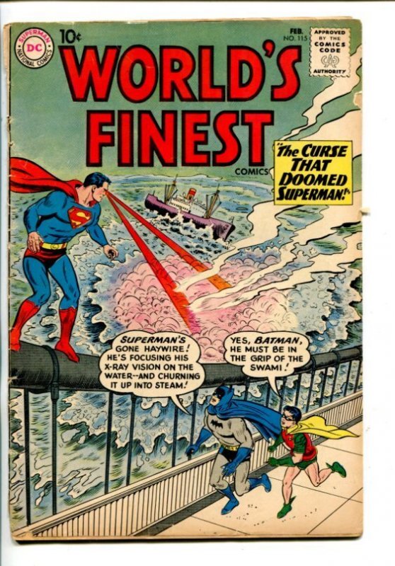 World's Finest #115-1961-Dc-Batman-Superman-Robin-Green ARROW-vg (DC Comics), raw, ungraded comic book — front cover