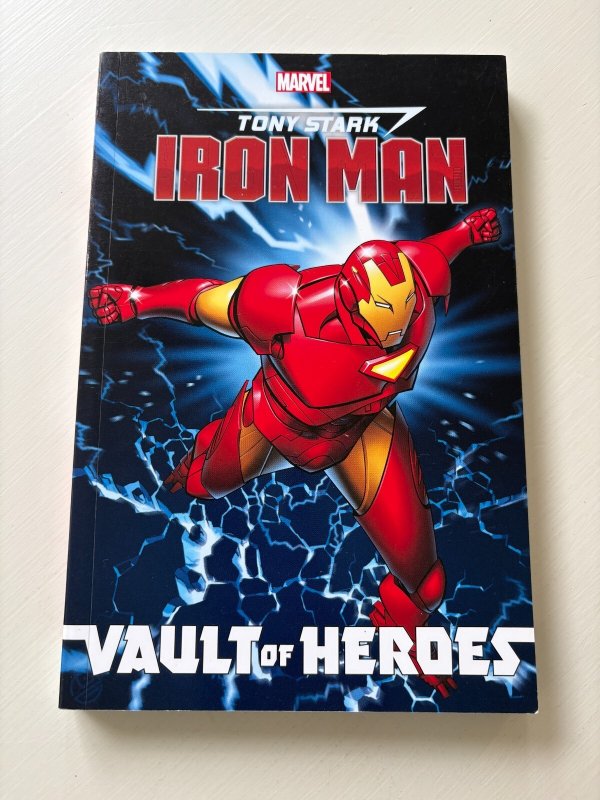 Vault of Heroes Tony Stark Iron Man Marvel Comics TPB Graphic Novel Book 1 J336 (Marvel Comics), raw, ungraded comic book — front cover
