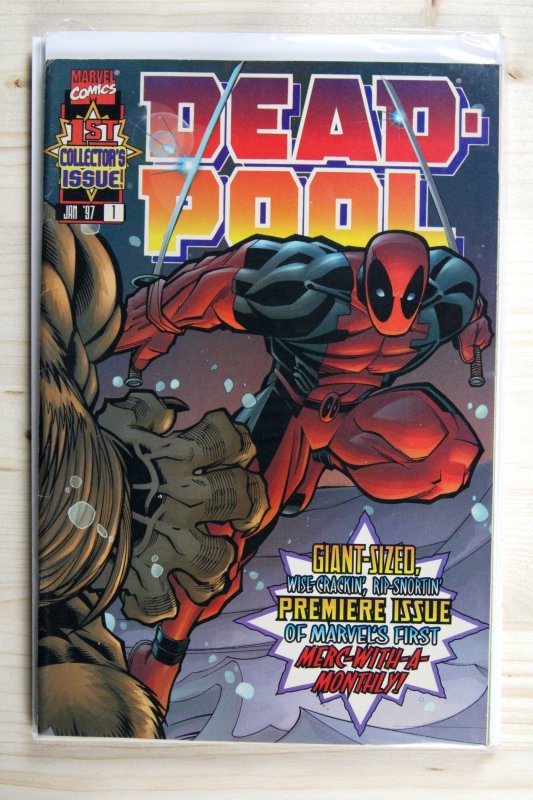 Deadpool #1 (Marvel Comics, 1997), raw comic book in VF/NM 9.0 condition — front cover