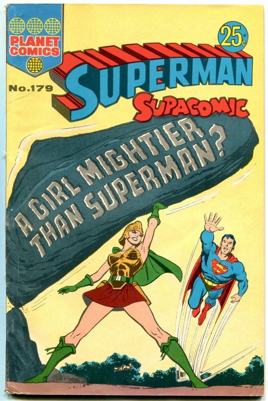Superman Supacomic #179, raw comic book in VG condition — front cover