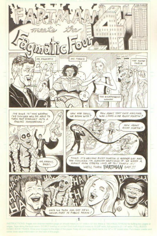 Fartman Meets the Fragmatic Four Complete #8, raw, ungraded comic book — front cover
