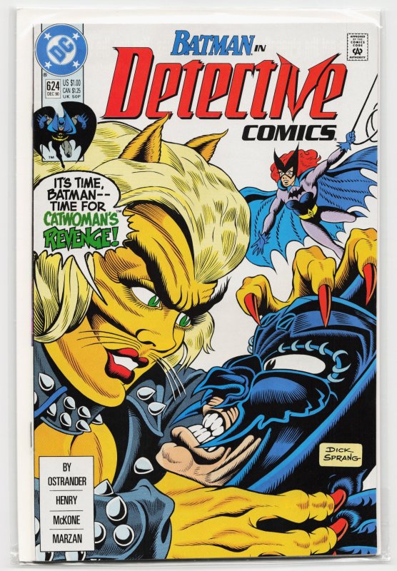 Detective Comics #624 (DC Comics, 1990), raw, ungraded comic book — front cover