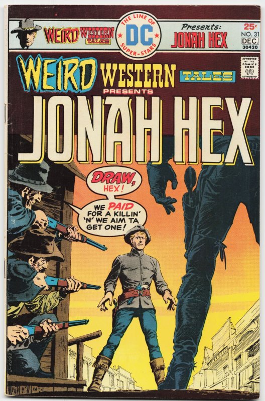 Weird Western Tales #31 (DC Comics, 1975), raw, ungraded comic book — front cover