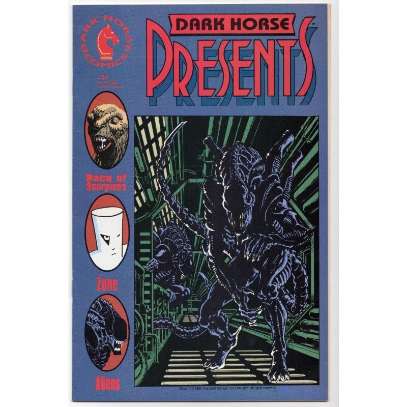 Presents #34 (Dark Horse Comics, 1989), raw comic book in VF+ 8.5 condition — front cover