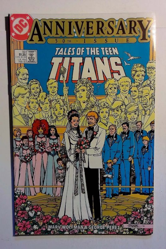 Tales Teen Titans #50 (DC Comics, 1985), raw comic book in 8.5 condition — front cover