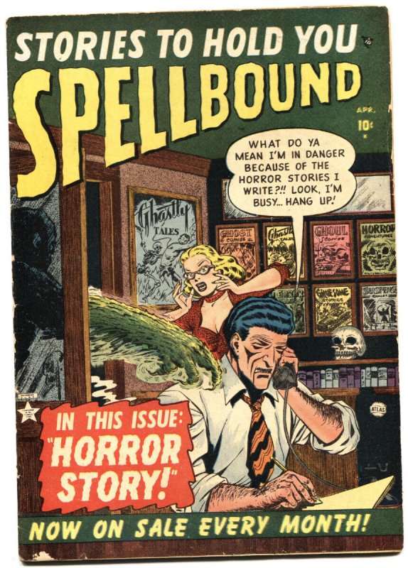 Spellbound #2 (Atlas Comics, 1952), raw, ungraded comic book — front cover