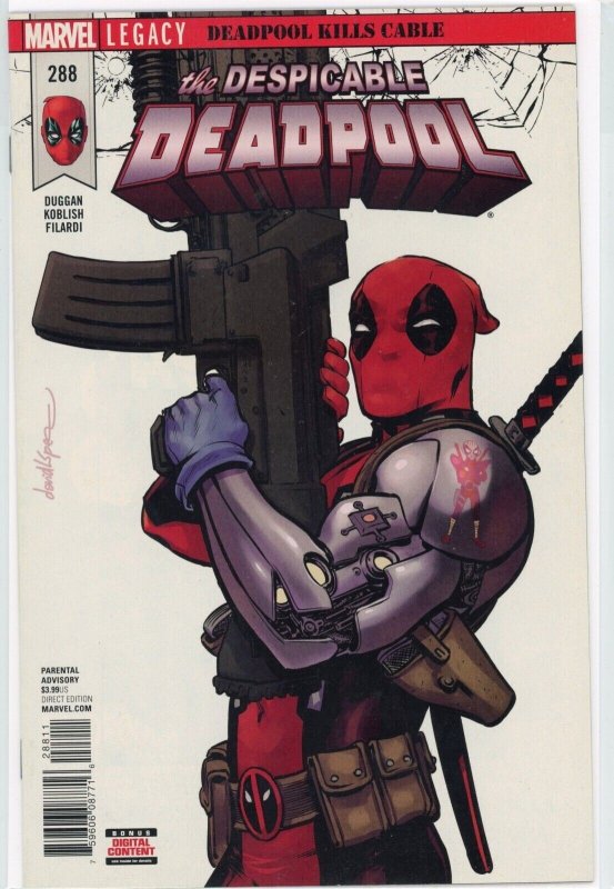 Despicable Deadpool #288 (Marvel Comics, 2017), raw comic book in NM 9.4 condition — front cover