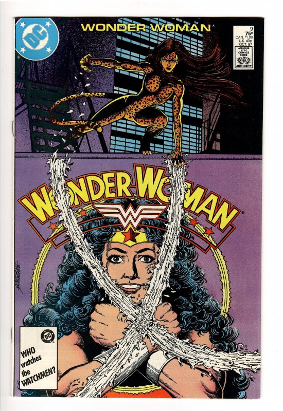 Wonder Woman #9 (DC Comics, 1987), raw comic book in NM 9.4 condition — front cover