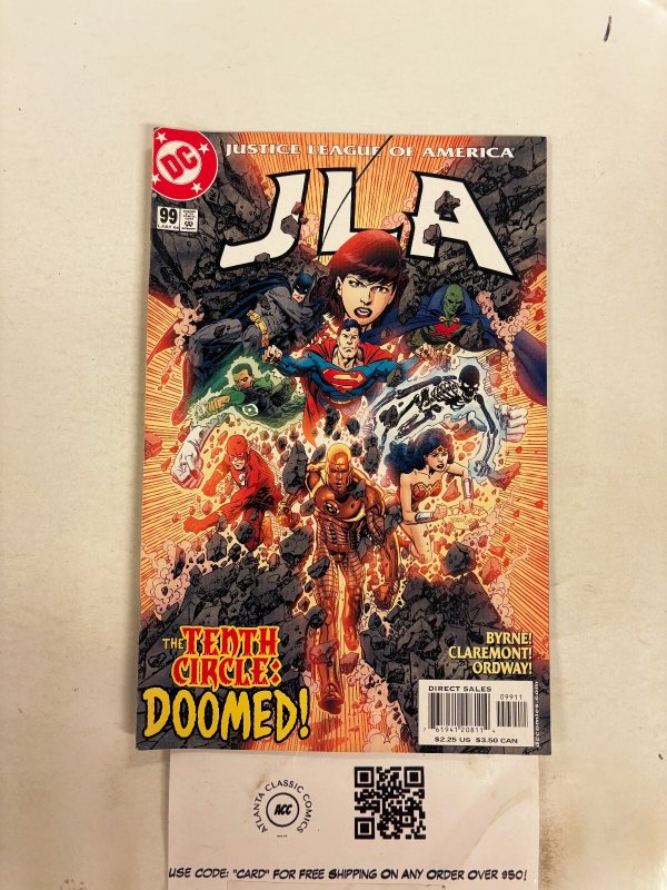 JLA #99 (DC Comics), raw comic book in NM condition — front cover
