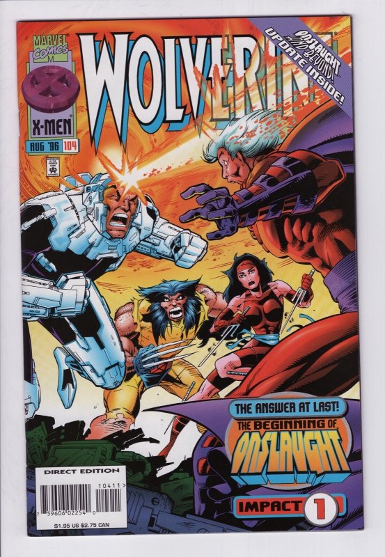 Wolverine # 104 - 9.0 - Wp (Marvel Comics, 1996), raw comic book in 9.0 condition — front cover