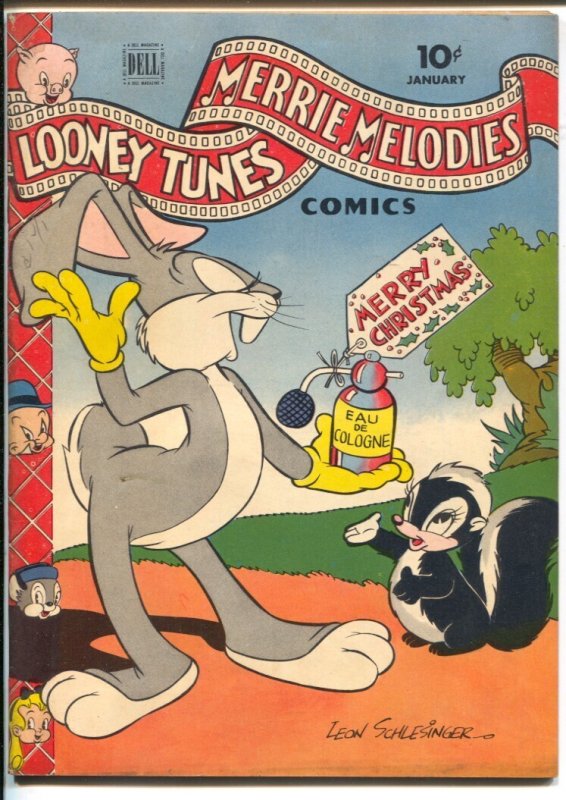 Looney Tunes Merrie Melodies #39 (Dell Comics, 1945), raw comic book in VF- condition — front cover