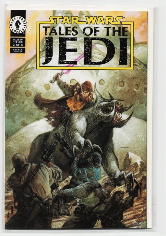 Star Wars: Tales of the Jedi #2 (Dark Horse Comics, 1993), raw, ungraded comic book — front cover