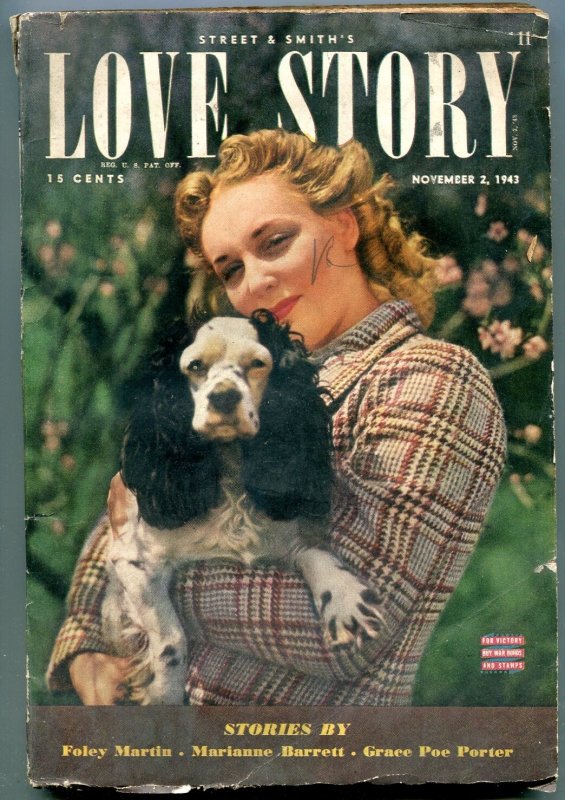 Love Story Pulp November #2 (1943), raw, ungraded comic book — front cover
