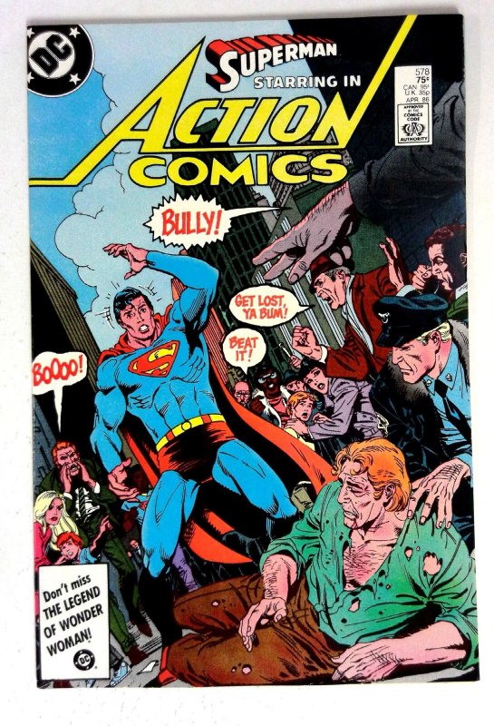 Action #578 (DC Comics, 1986), raw comic book in VF/NM condition — front cover