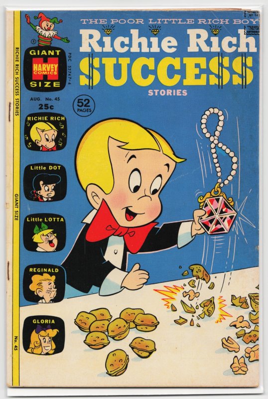Richie Rich Success Stories #45 (1972), raw, ungraded comic book — front cover