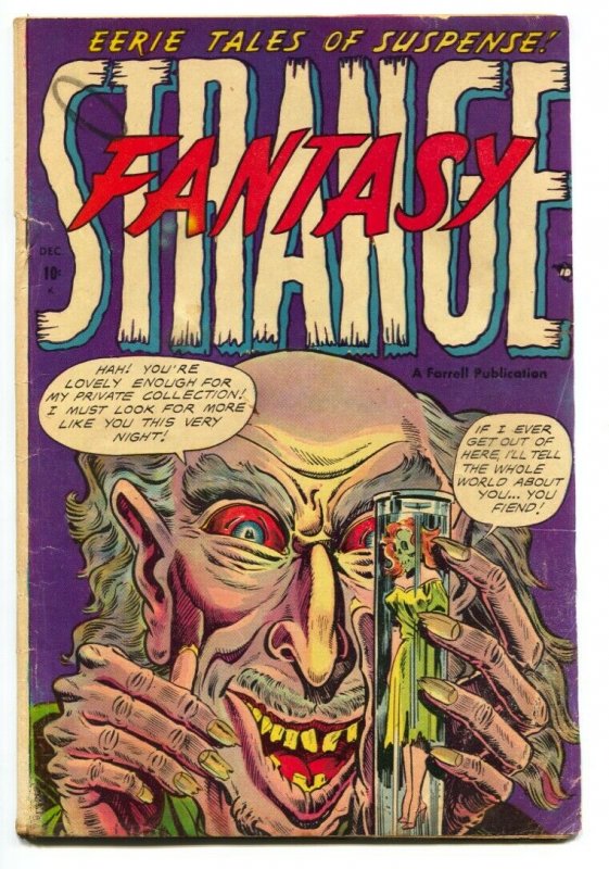 Strange Fantasy #9 (1953), raw, ungraded comic book — front cover
