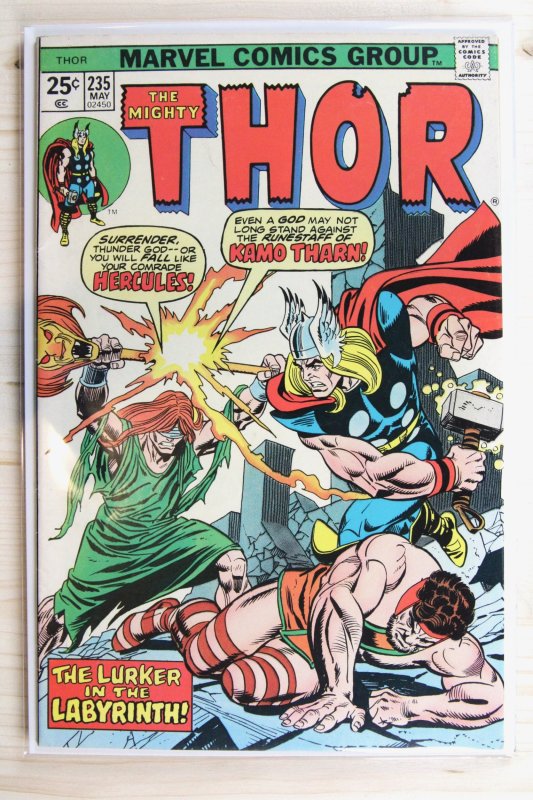 Thor #235 (Marvel Comics, 1975), raw comic book in VF 8.0 condition — front cover