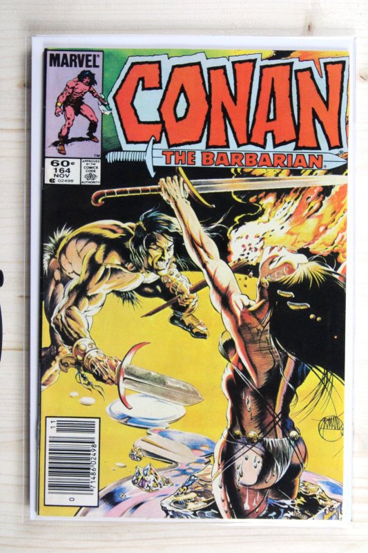 Conan the Barbarian #164 (Marvel Comics, 1984), raw comic book in VF+ 8.5 condition — front cover