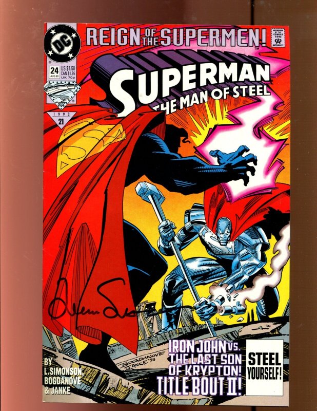 Superman: Man of Steel #24 (DC Comics, 1993), raw comic book in 9.0 condition — front cover