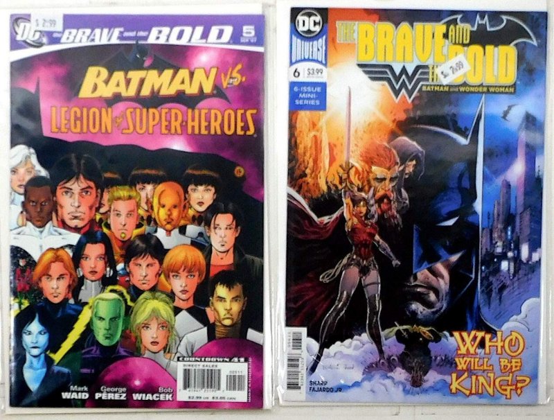 Brave and Bold Lot 2 #5, Batman & Wonder Woman 6 2007 DC 1st Print Comic Books (DC Comics, 2007), raw, ungraded comic book — front cover