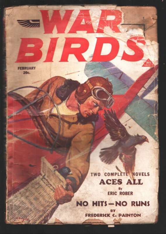 Pulp: War Birds 2/1932-Frank Rozen Cover- Lester Dent Early Pulp Story"Hell..., raw, ungraded comic book — front cover