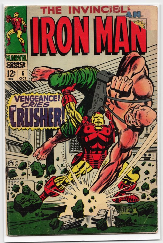 Iron Man #6 (Marvel Comics, 1968), raw, ungraded comic book — front cover