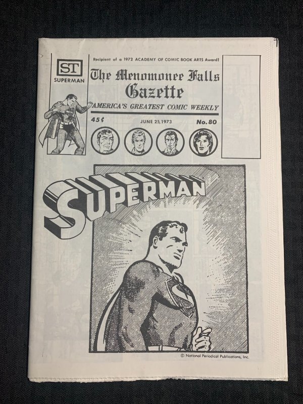 1973 Menomonee Falls Gazette Weekly Comic #80 (1973), raw comic book in VG/FN 5.0 condition — front cover