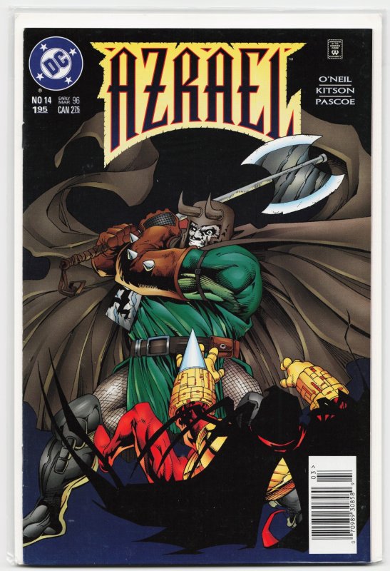 Azrael #14 (DC Comics, 1996), raw, ungraded comic book — front cover