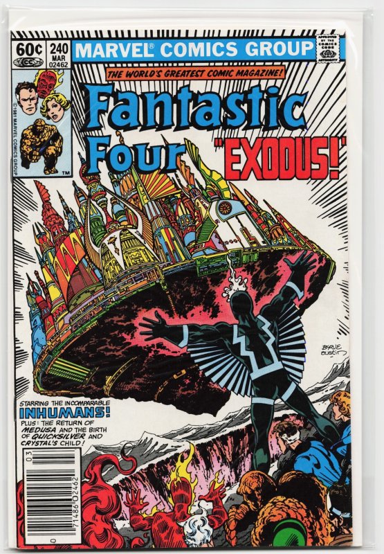 Fantastic Four #240 (Marvel Comics, 1982), raw, ungraded comic book — front cover
