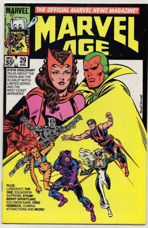 Marvel Age #29 (Marvel Comics, 1985), raw comic book in VF- 7.5 condition — front cover