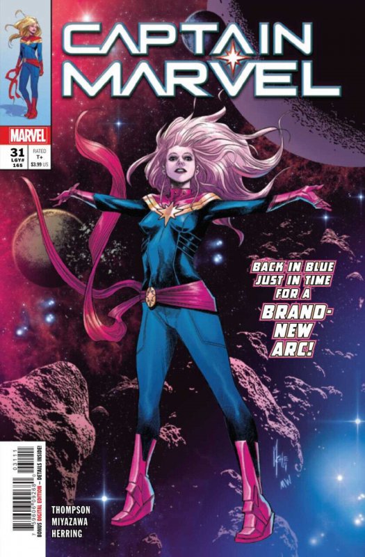 Captain Marvel #31 (Marvel Comics, 2019), raw comic book in VF/NM condition — front cover