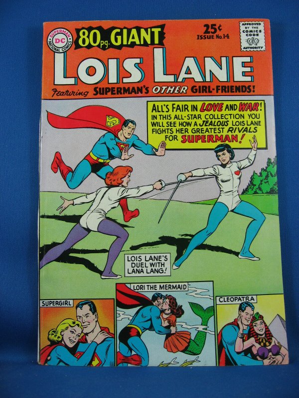 Superman Girl Friend Lois Lane Eighty Page Giant #14 (1965), raw comic book in VF condition — front cover