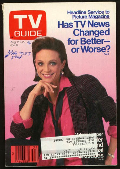 Mag: TV Guide 08/23/1986-Valerie Harper/mtv at 5/boxers G, raw, ungraded comic book — front cover