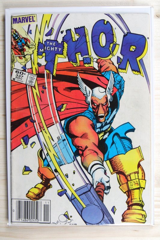 Thor #337 (Marvel Comics, 1983), raw comic book in VF- 7.5 condition — front cover